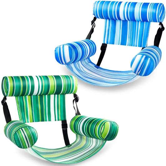 Inflatable Pool Floats Adult, 2 Packs / 1 Pack Floating Lounge Chairs, Blow up Pool Noodles for Adult Heavy Duty, Floating Chair for Party Summer Water Beach Lake Fun Summervibes