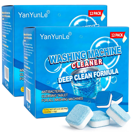 Drain Cleaner for Home Use Drain Cleaning Effervescent Tablets 12 Pack - Deep Cleaning Foaming Tabs for Kitchen Sink, Bathroom Shower, Tub & Pipe Deodorizer, Fast Clog Remover