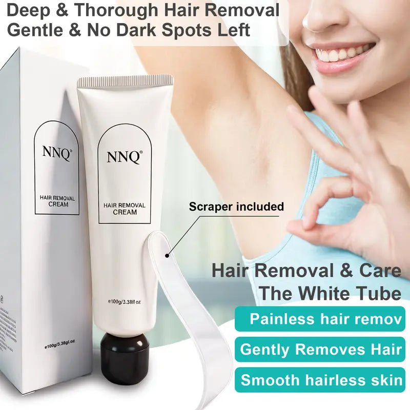Hair Removal Cream — Gentle Plant-Based, Fast-Acting & Odorless Formula