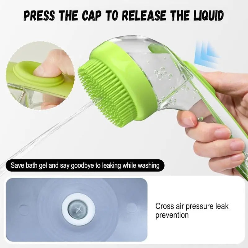 2026 New 2 in 1 Pet Bath & Grooming Brush with Built-in Soap Dispenser