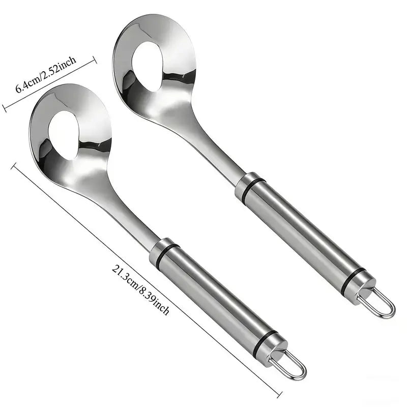 Stainless Steel Meatball Spoon – Tool for Squeezing Fish Balls and Shaping Meatballs; Round Pressing Mold