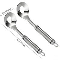 Stainless Steel Meatball Spoon – Tool for Squeezing Fish Balls and Shaping Meatballs; Round Pressing Mold