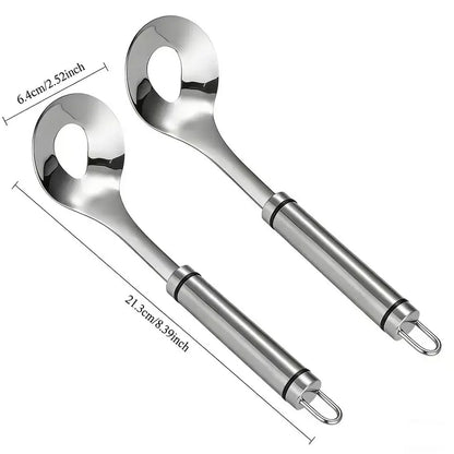 Stainless Steel Meatball Spoon – Tool for Squeezing Fish Balls and Shaping Meatballs; Round Pressing Mold