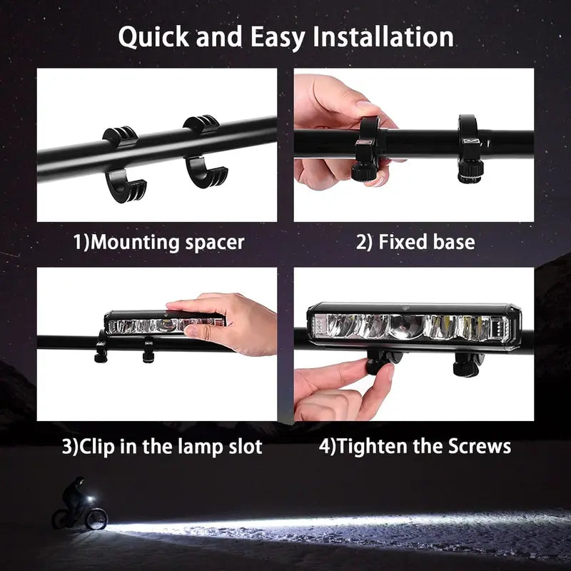 Lumens LED Bike Headlight - USB Rechargeable Waterproof Cycling Light for MTB & Commuting