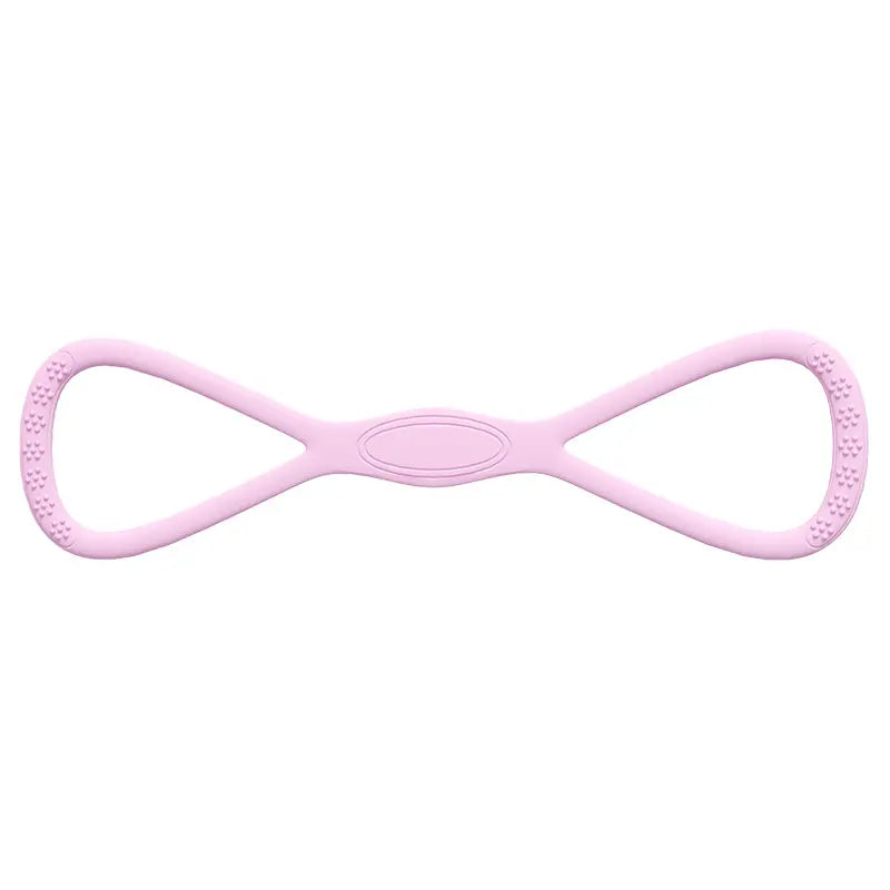 Figure-8 Silicone Resistance Band – Portable Elastic Exercise Band for Yoga & Home Gym