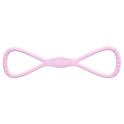 Figure-8 Silicone Resistance Band – Portable Elastic Exercise Band for Yoga & Home Gym