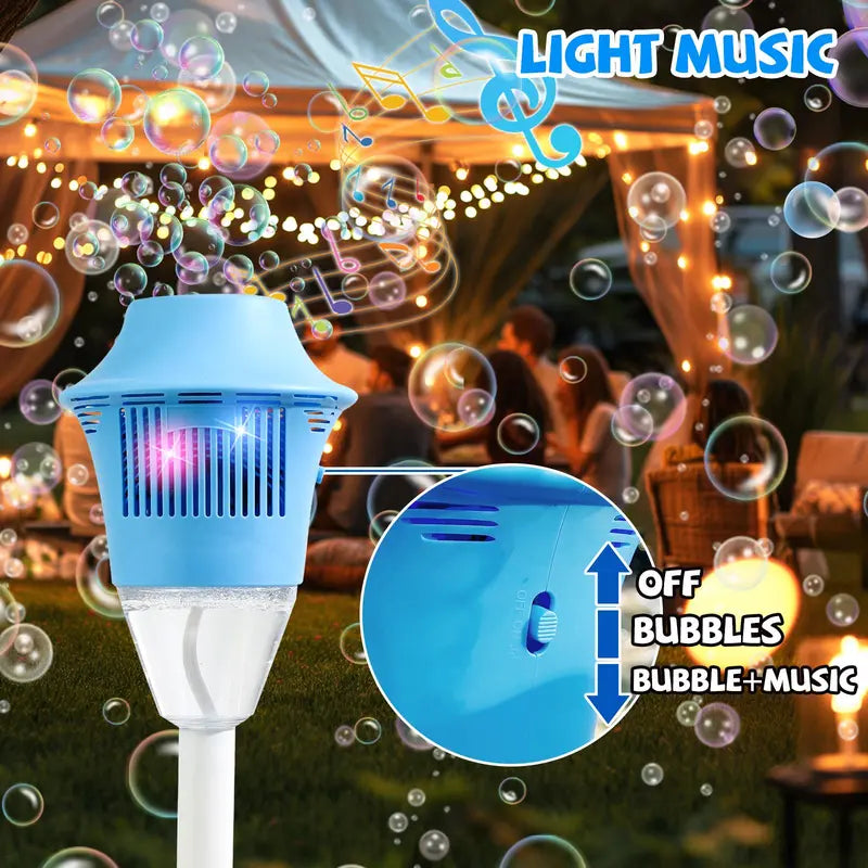 Automatic Bubble Maker Toy for Kids – Music & Lights, Adjustable Height, Outdoor Party