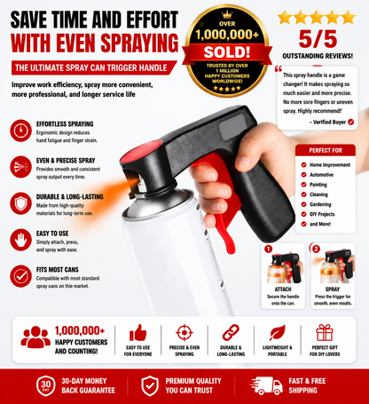 Portable Spray Gun Handle, Universal Handheld Paint Sprayer Grip for Refinishing & Color Changing, Ergonomic Coating Applicator Tool for Car Painting & DIY Projects