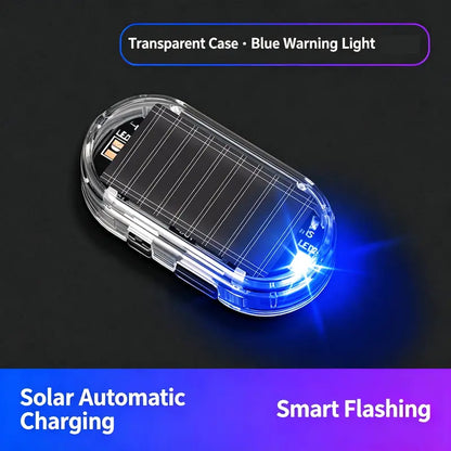 Fake car alarm light package with adhesive mounting accessories