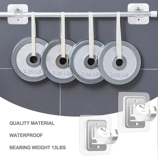 Infographic showing applicable wall surfaces: ceramic tile, metal, wood, glass (adhesive) and drywall, cement, painted wall, wallpaper (screw)
