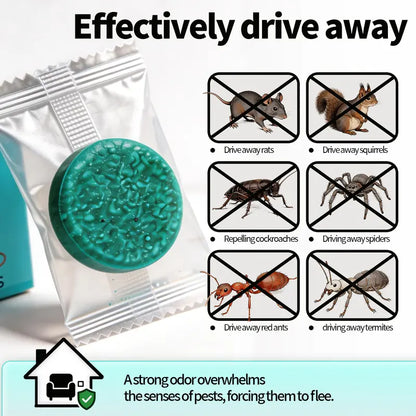 12-Pack Rodent & Pest Repellent Pouches – Essential Oil Formula, Pet Safe, 90-Day Protection