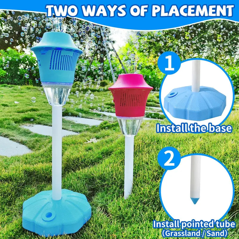 Automatic Bubble Maker Toy for Kids – Music & Lights, Adjustable Height, Outdoor Party