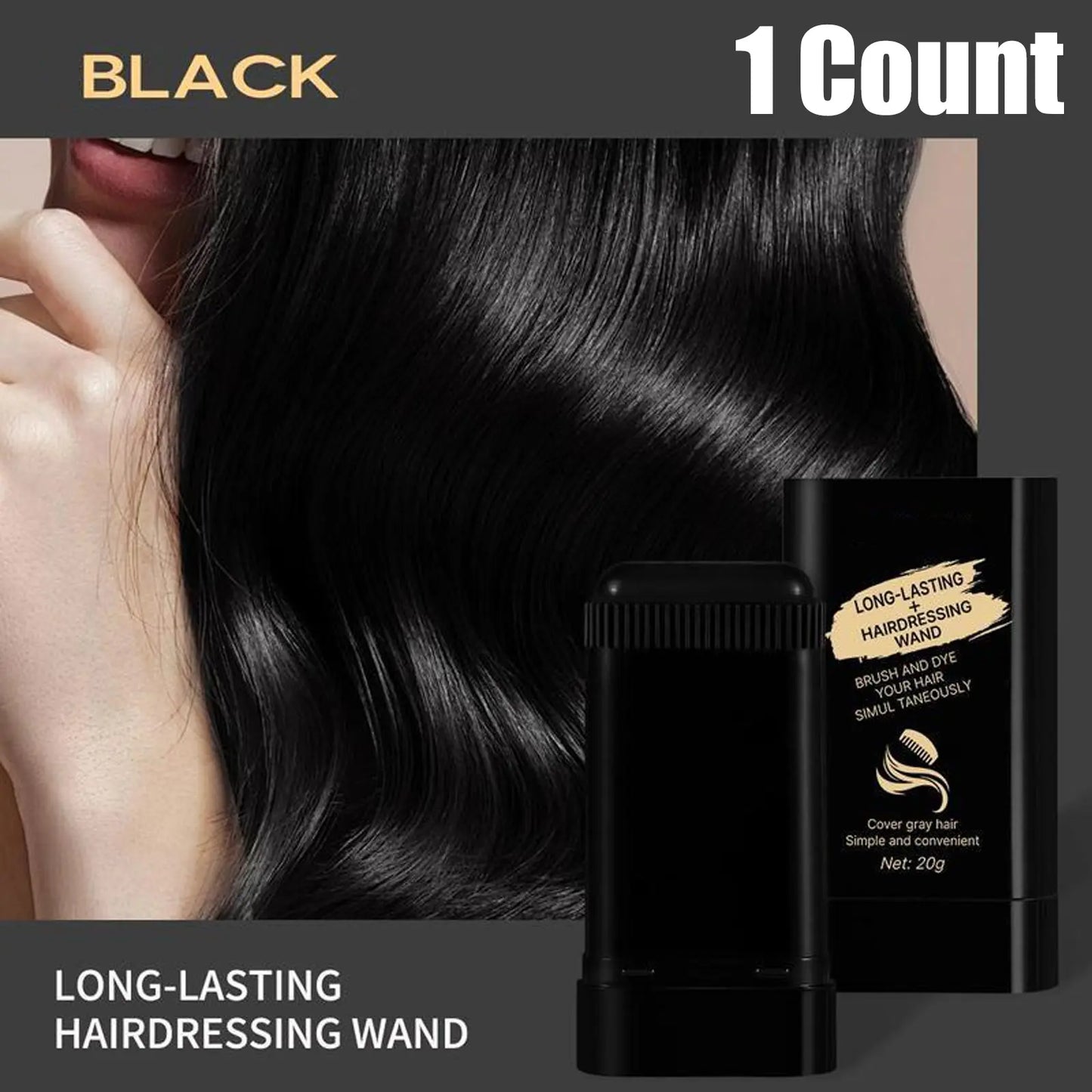 Long-Lasting Hair Dye Hairdressing Wand Stick – Brush & Dye Simultaneously 20g
