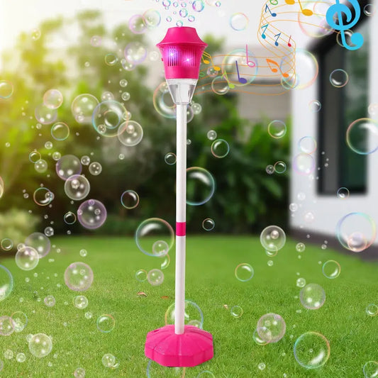 Automatic Bubble Maker Toy for Kids – Music & Lights, Adjustable Height, Outdoor Party