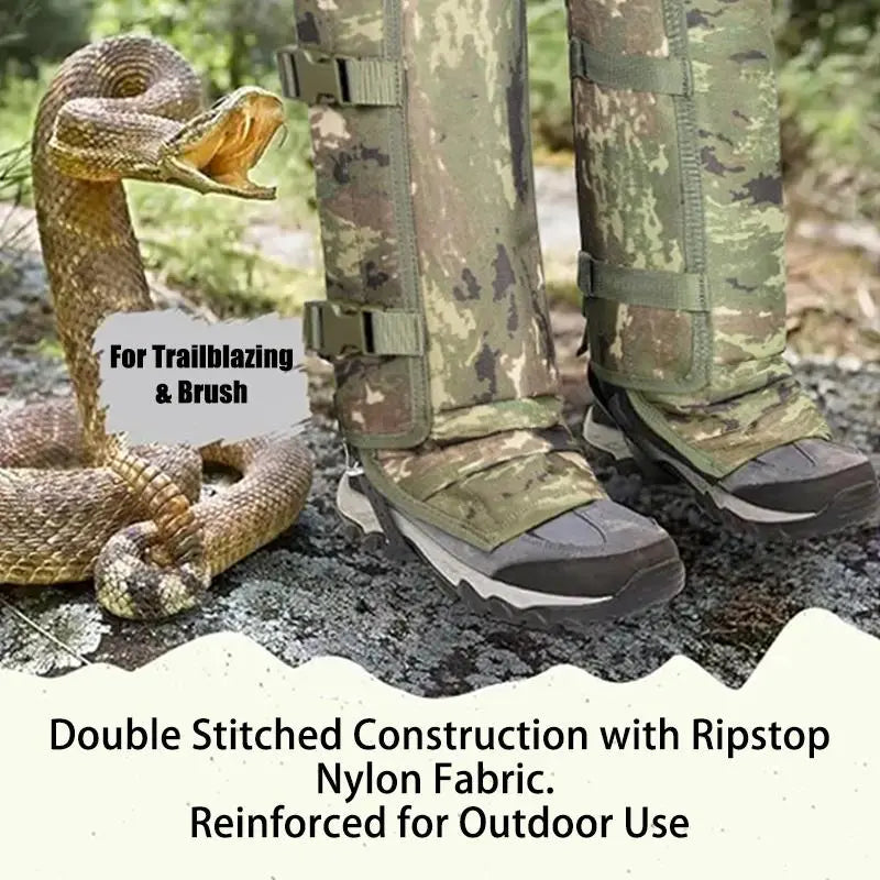 Unisex Snake-Resistant Leg Gaiters - Adjustable Puncture-Proof Outdoor Protective Gear for Hiking & Hunting