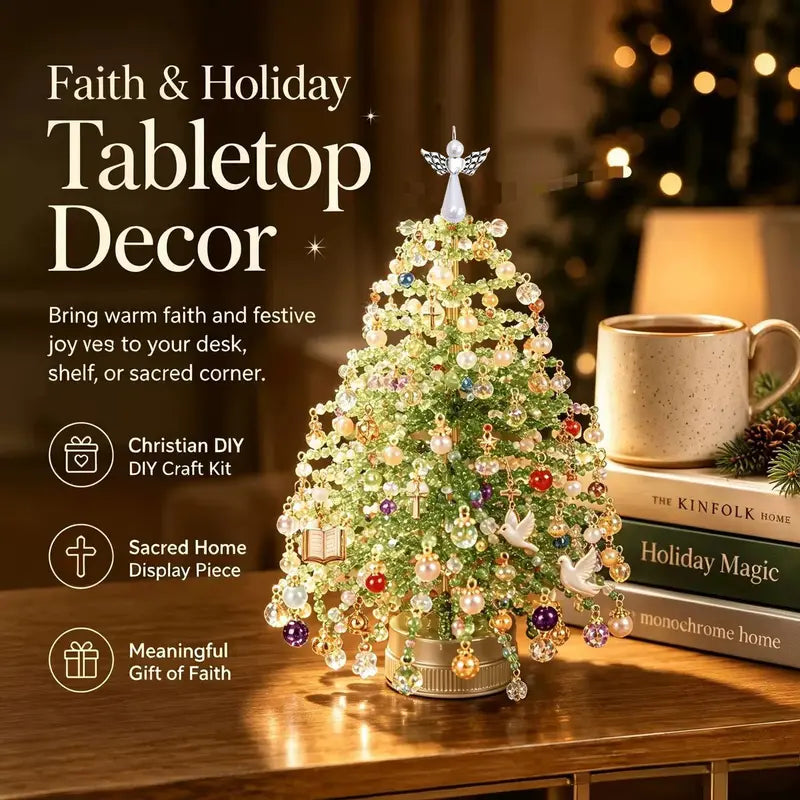DIY Beaded Christmas Tree Kit – Mini Crystal Bead Xmas Tree Craft Set