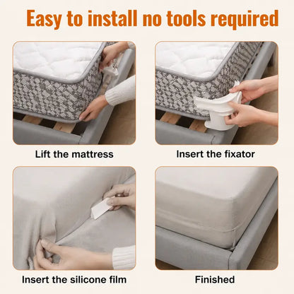 4-Pack Heavy Duty Bed Sheet Clips - Locking Mattress Corner Holders with Anti-Slip Design