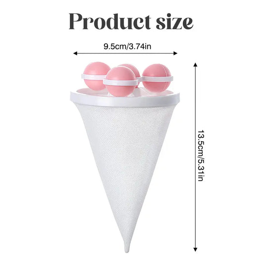3 Counts Washing Machine Filter Bag, Reusable Floating Hair Filter for Laundry Washer Cotton