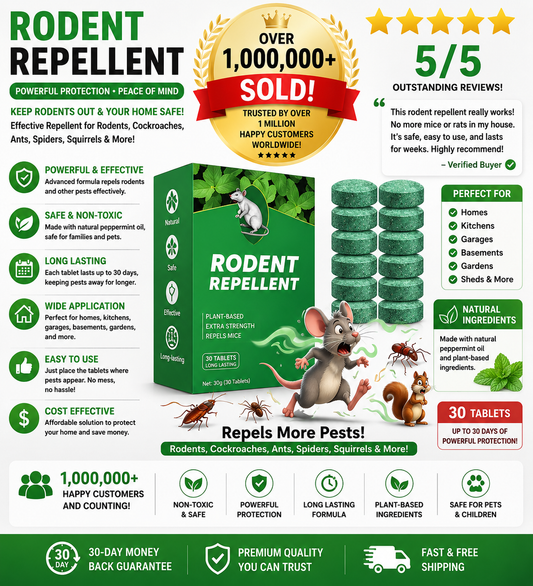 12 Pack Natural Pest Repellent Tablets – Peppermint Oil Formula
