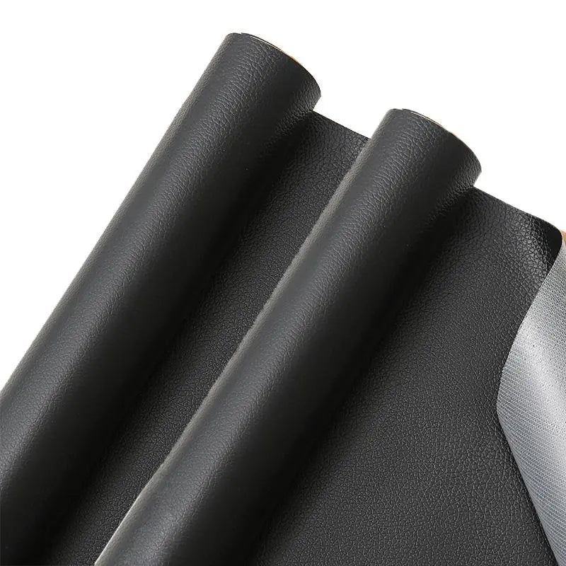 Leather Repair Patch Self Adhesive Leather Stickers for Car Seats Black Faux Leather Fabric for Upholstery Vinyl Seat Tape for Furniture, Couch Patch Kit for Cars Interior