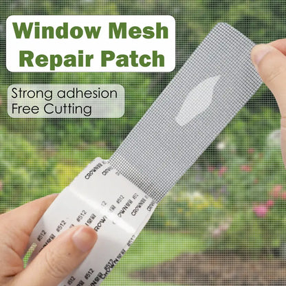 Window Screen Repair Tape, Adhesive Gray Screen Repair Strip, Durable Fiberglass Mesh Tape for Fixing Window and Door Screens (2inch x 157.5inch)