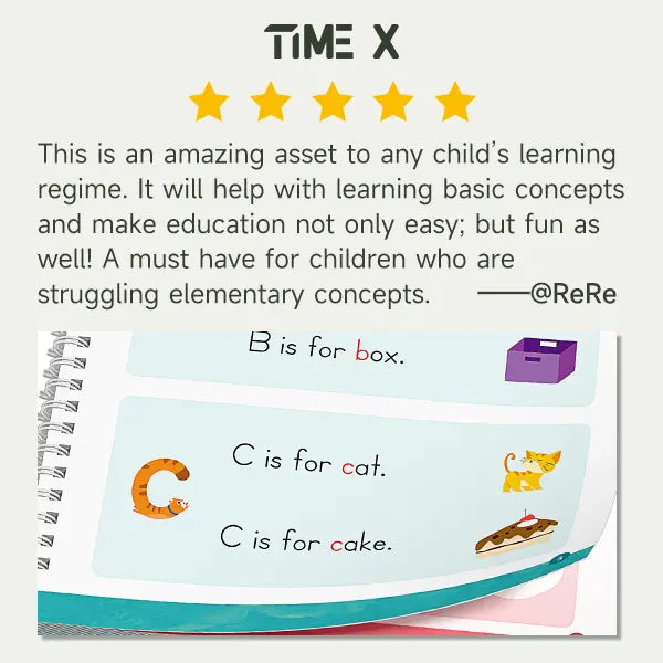 TIMETOME Magic Grooved Writing Practice Books for Kids 6-Book Set