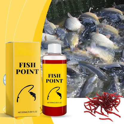 Concentrated Fish Attractant Liquid – Fast-Acting Red Worm Bait Additive for Freshwater Fishing, Enhances Scent & Improves Bite Response (100ml)
