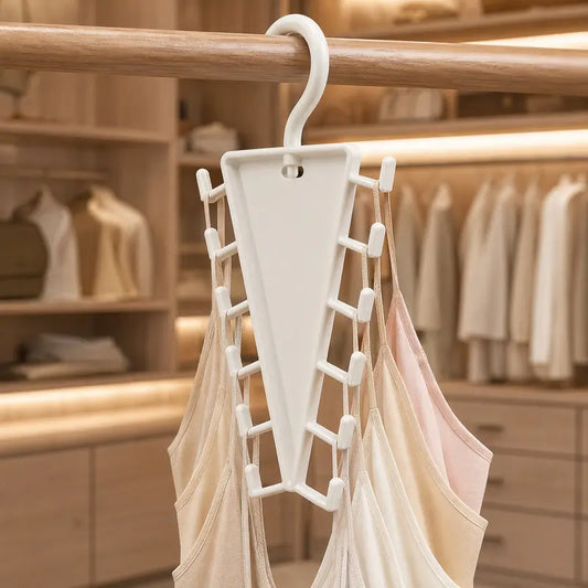 V-Shaped Double-Sided Closet Hanger – Space-Saving Rotating Hanger for Clothes, Scarves, and Accessories