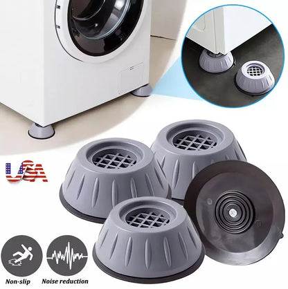 4-Piece Anti-Vibration & Noise-Reducing Pads for Washing Machines, Dryers & Refrigerators
