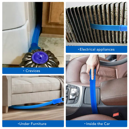 Sealegend Dryer Vent Cleaner Kit – Vacuum Hose Attachment with Stretch Universal Connector, Lint Remover Tool, Blue