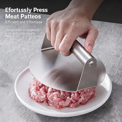 Stainless Steel Smash Burger Press 4.72" - Non-Stick Grill Press for Blackstone & Flat Top Grills | Dishwasher Safe