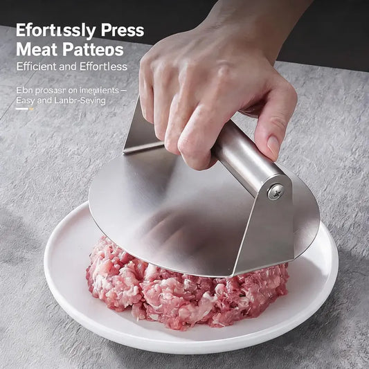 Stainless Steel Smash Burger Press 4.72" - Non-Stick Grill Press for Blackstone & Flat Top Grills | Dishwasher Safe