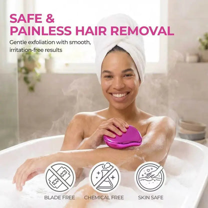 Crystal Glass Hair Remover - Painless Exfoliating Hair Removal Tool, Blade-Free & Chemical-Free