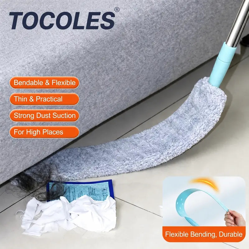 Flexible Microfiber Gap Duster with Extendable Handle