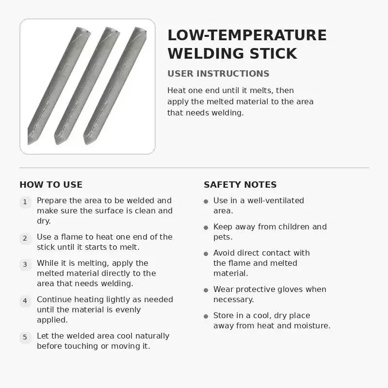 Low-Temperature Flux-Cored Aluminum Welding Rods – Multi-Metal Repair