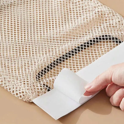 Wall-Mounted Mesh Storage Net Bag - Hangable Kitchen Trash Bag Holder & Space-Saving Home Organizer