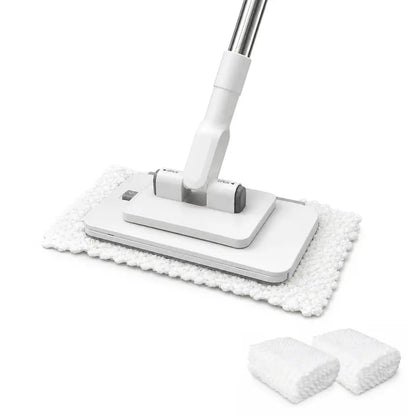 Slim Lightweight Flat Floor Mop - 1-Touch Press, 360° Swivel, Microfiber Wet & Dry Cleaning