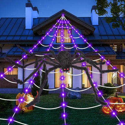 Halloween LED Spider Web Lights