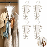 V-Shaped Double-Sided Closet Hanger – Space-Saving Rotating Hanger for Clothes, Scarves, and Accessories
