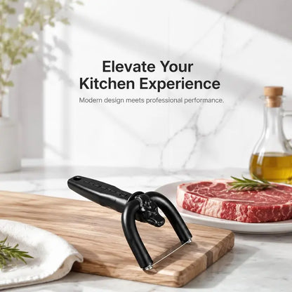 Handheld Meat Fat Trimmer & Slicer - Ergonomic Beef & Pork Butchering Tool for Home Kitchen & BBQ