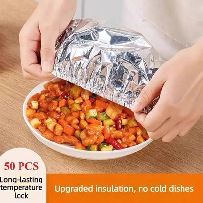 Aluminum Foil Heat-Retaining Food Cover 50PCS