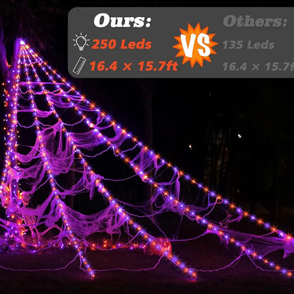 Halloween LED Spider Web Lights