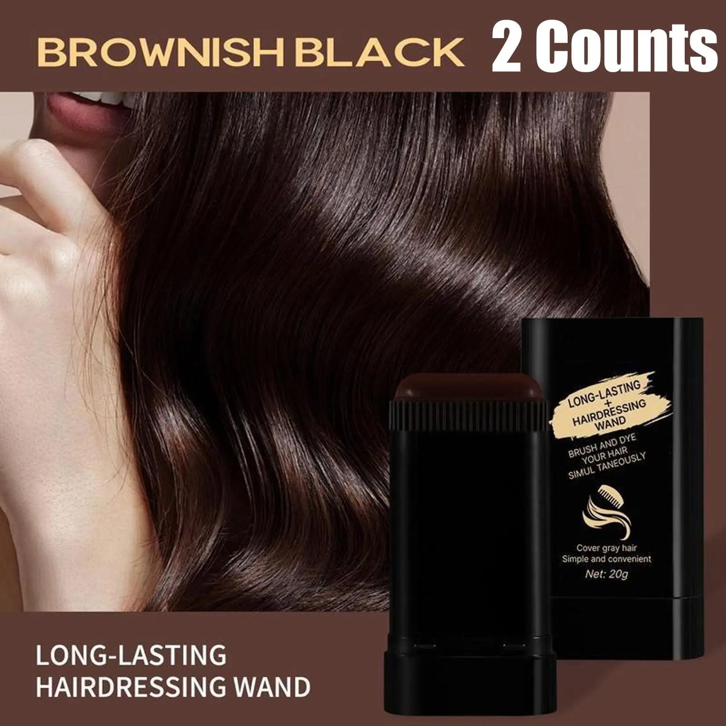 Long-Lasting Hair Dye Hairdressing Wand Stick – Brush & Dye Simultaneously 20g