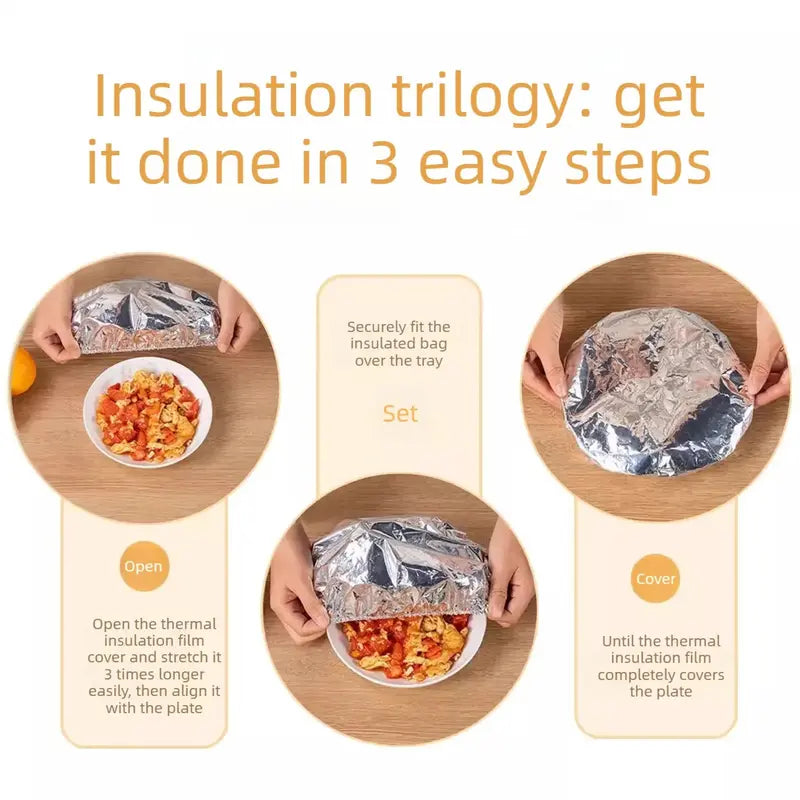 Aluminum Foil Heat-Retaining Food Cover 50PCS