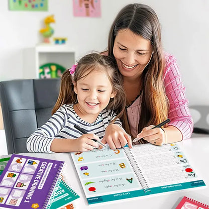 TIMETOME Magic Grooved Writing Practice Books for Kids 6-Book Set