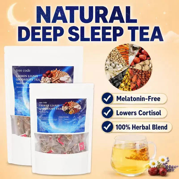 Treecode Zaoren Lianzi Goodnight Tea – Natural Deep Sleep Herbal Tea (30/60/120 Bags)
