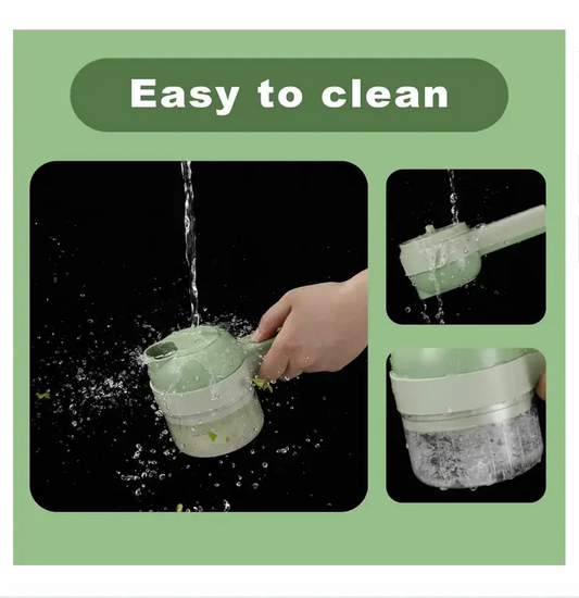 Easy to clean - rinsing food chopper under running water