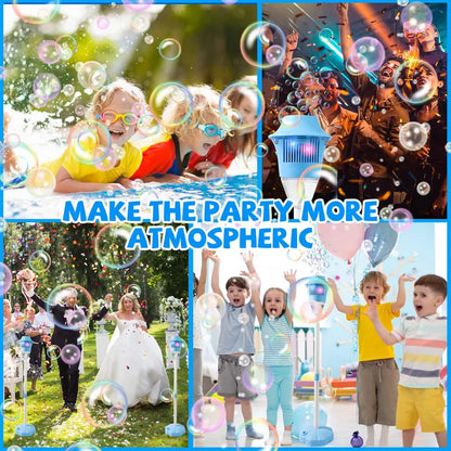 Automatic Bubble Maker Toy for Kids – Music & Lights, Adjustable Height, Outdoor Party