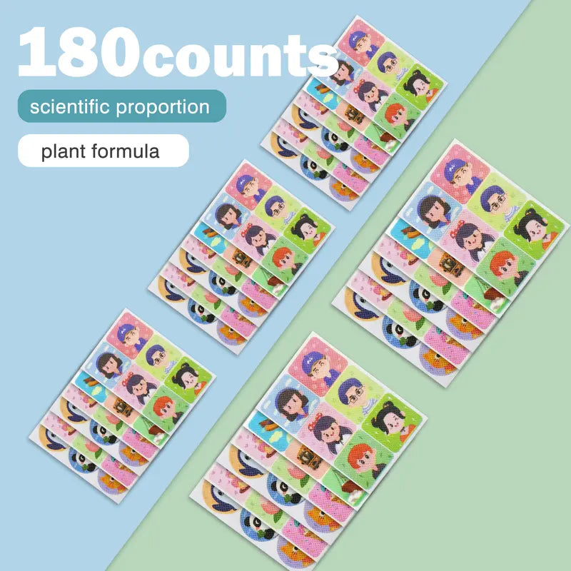 180-Count Mosquito Repellent Stickers for Kids – Cute Animal Design, Plant-Based Formula