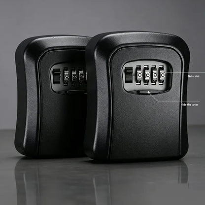 Wall Mount Key Lock Box - 4-Digit Combination Lockbox, Resettable Code, Waterproof Outdoor Key Safe for Home, Office & Garage